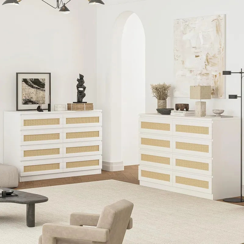8 Drawer Double Dresser, Wooden Dresser Chest