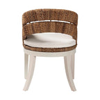 Ubud Bohemian Natural Seagrass and Mahogany Wood Dining Chair