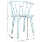 SAFAVIEH Home Blanchard 18-inch Curved Spindle Side Chair [SET of 2] - 21W x 21D x 30H