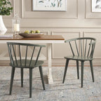 SAFAVIEH Home Blanchard 18-inch Curved Spindle Side Chair [SET of 2] - 21W x 21D x 30H
