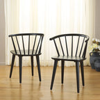 SAFAVIEH Home Blanchard 18-inch Curved Spindle Side Chair [SET of 2] - 21W x 21D x 30H