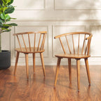 SAFAVIEH Home Blanchard 18-inch Curved Spindle Side Chair [SET of 2] - 21W x 21D x 30H