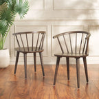 SAFAVIEH Home Blanchard 18-inch Curved Spindle Side Chair [SET of 2] - 21W x 21D x 30H