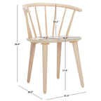 SAFAVIEH Home Blanchard 18-inch Curved Spindle Side Chair [SET of 2] - 21W x 21D x 30H