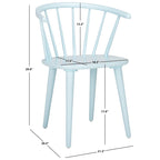 SAFAVIEH Home Blanchard 18-inch Curved Spindle Side Chair [SET of 2] - 21W x 21D x 30H
