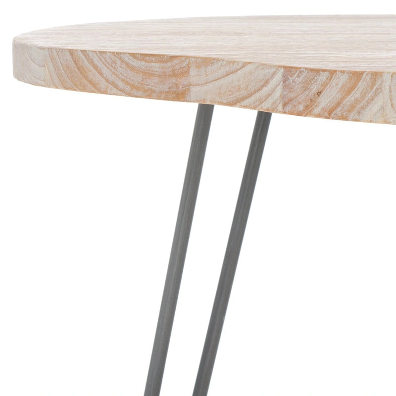 SAFAVIEH Lozka Wood Top Grey / White Wash Dining Table - 39.4 x 35.4 x 29.9 - 39Wx35Dx30H
