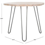 SAFAVIEH Lozka Wood Top Grey / White Wash Dining Table - 39.4 x 35.4 x 29.9 - 39Wx35Dx30H
